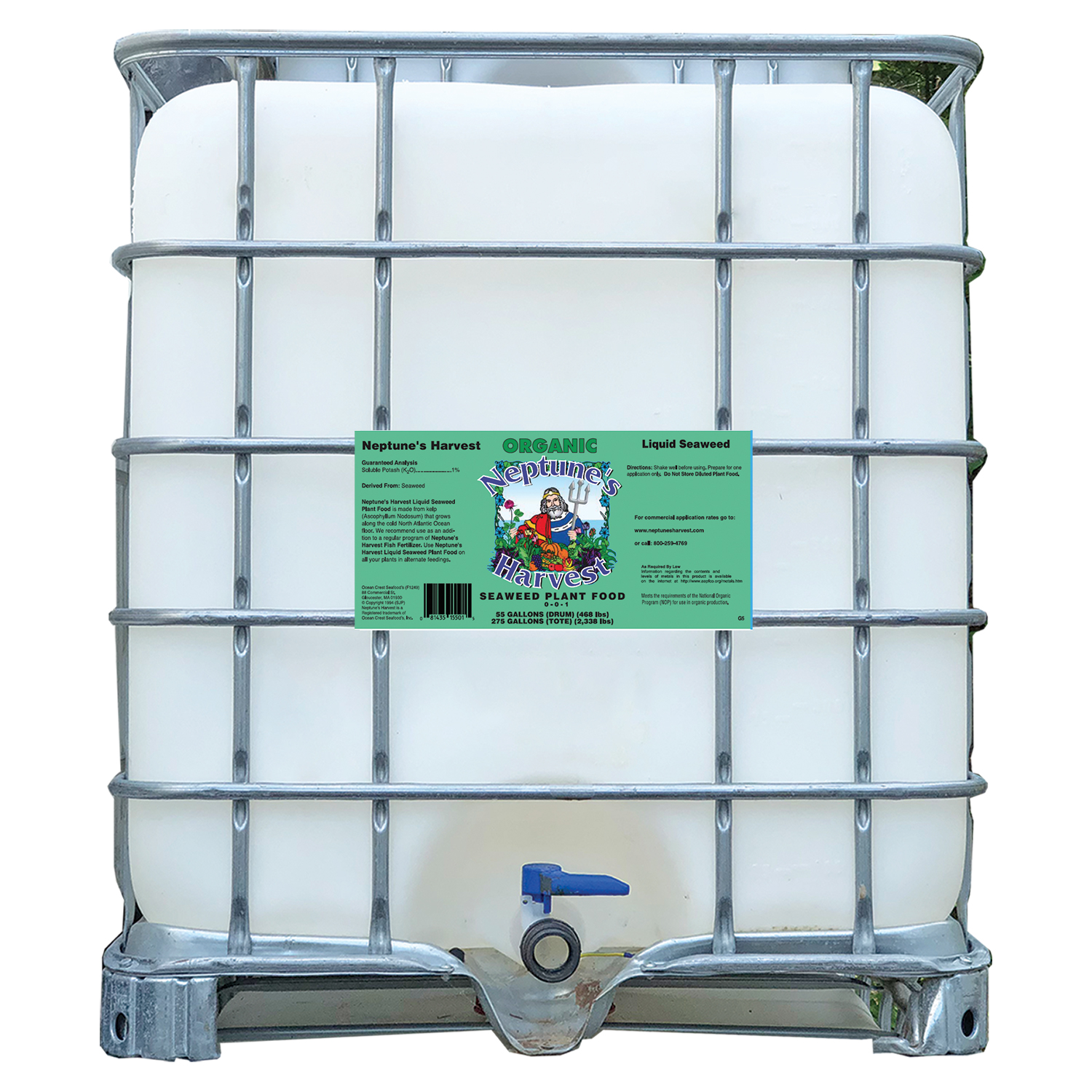 Neptune's Harvest Liquid Seaweed 275 Gal Tote Sw275 Product Image