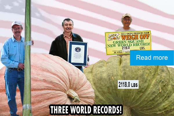 Joe Jutras with record-setting giant produce