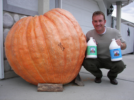 Giant pumpkin grown with Neptune's Harvest organic fertilizer