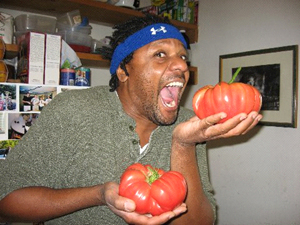 Large homegrown tomatoes