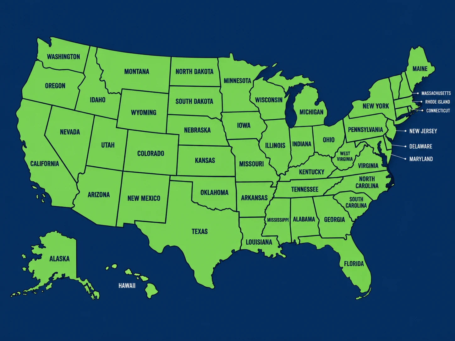 Map of the United States - find a Neptune's Harvest retailer